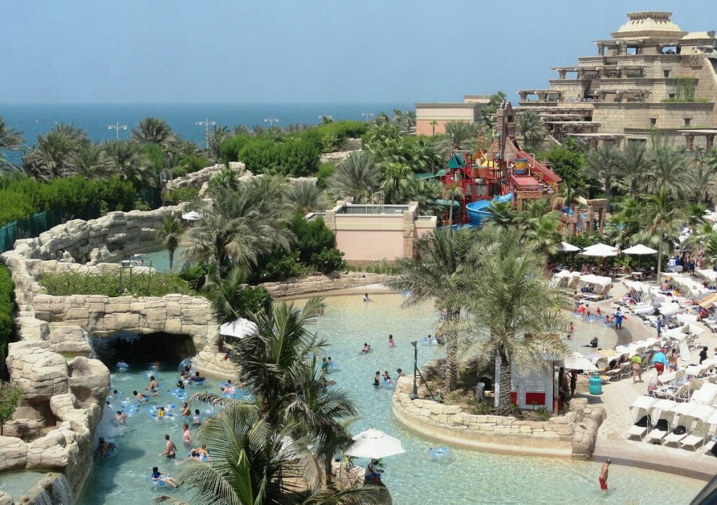 Playgrounds and wading pools at Dubai Aquaventure Water Park