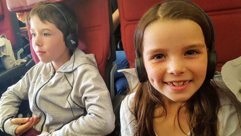 Flying with kids flight entertainment Alison Godfrey