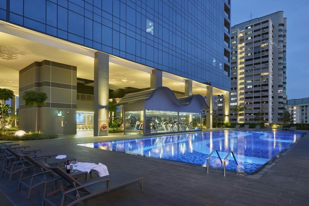 The pool at Hotel Boss Singapore