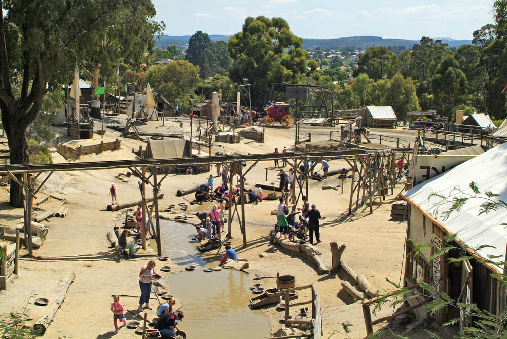 gold panning on Sovereign Hill