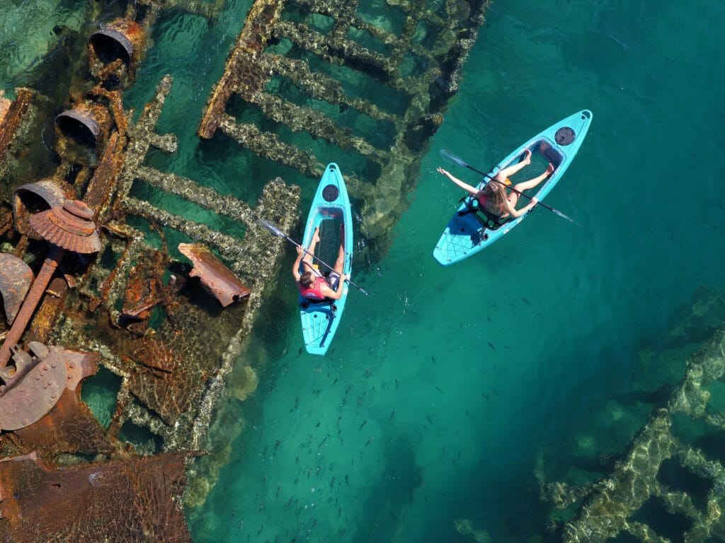 Tangalooma wrecks are great to photograph and paddle through.
