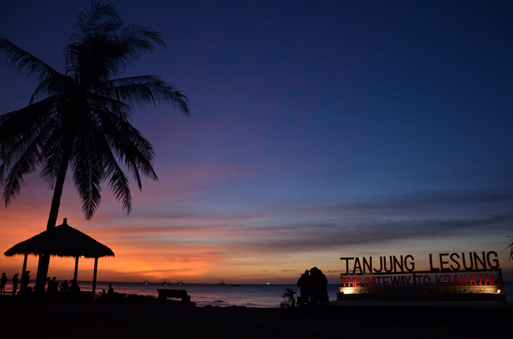 Beach sunset at Tanjung Lesung