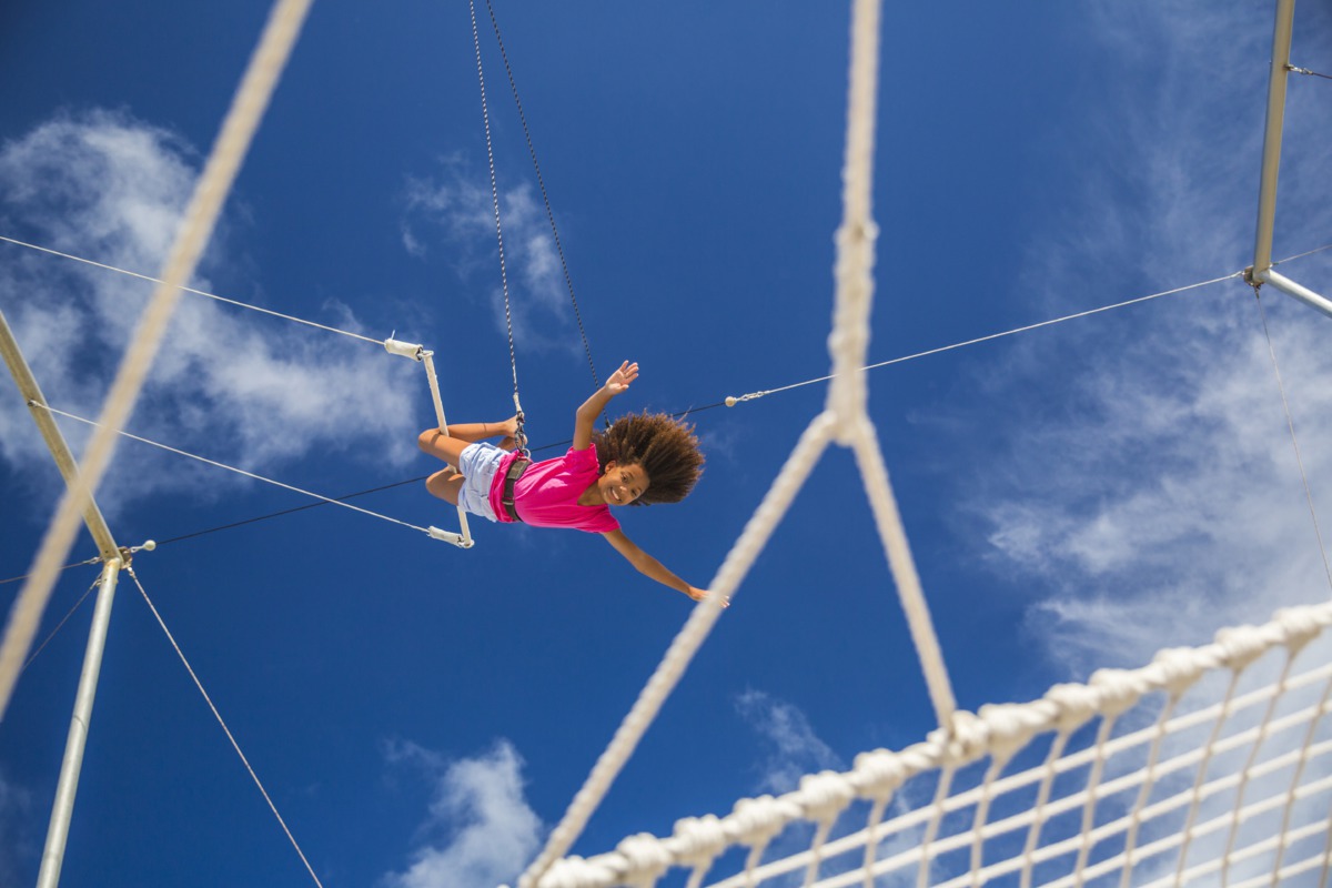  Kids love the trapeze at Club Med