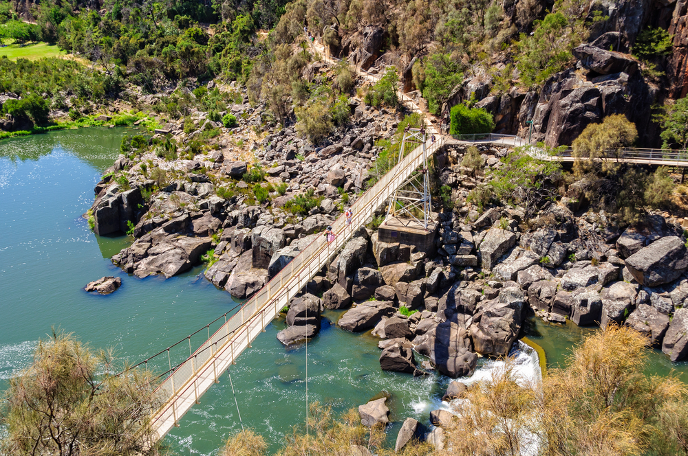 Alexandra Suspension bridge at Cataract Gorge's First Basin