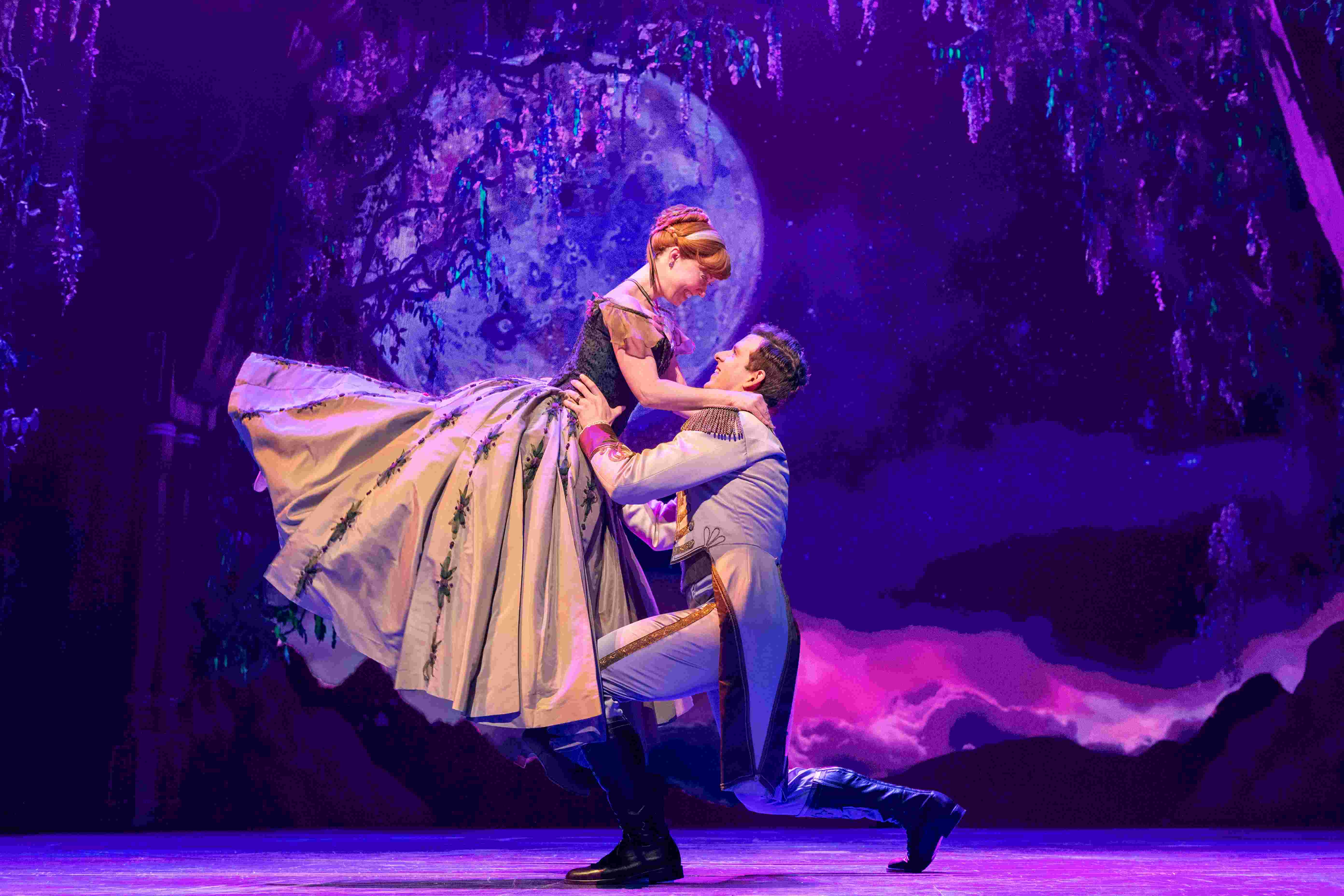 Patti Murin (Anna) and Joe Carroll (Hans) in Frozen on Broadway_photo by Deen van Meer