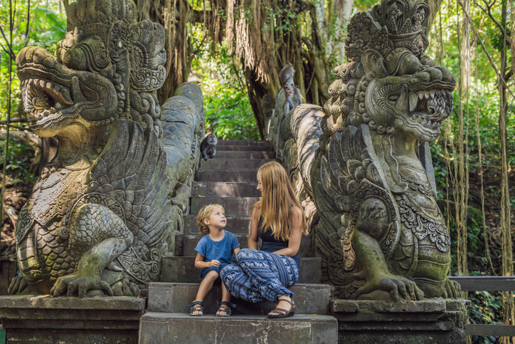 Bali temple monkey