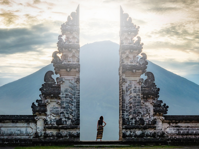 The ancient gates of Pura Luhur Lempuyang temple aka Gates of Heaven in Bali, Indonesia.