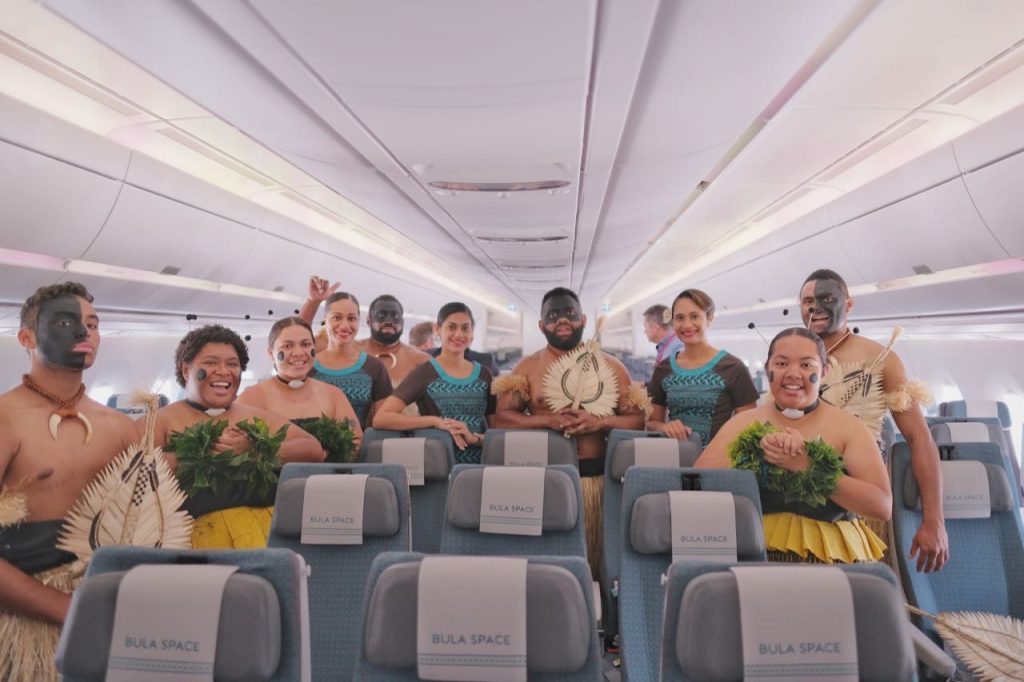 Bula from the Fiji Airways team onboard A350-900 XWB