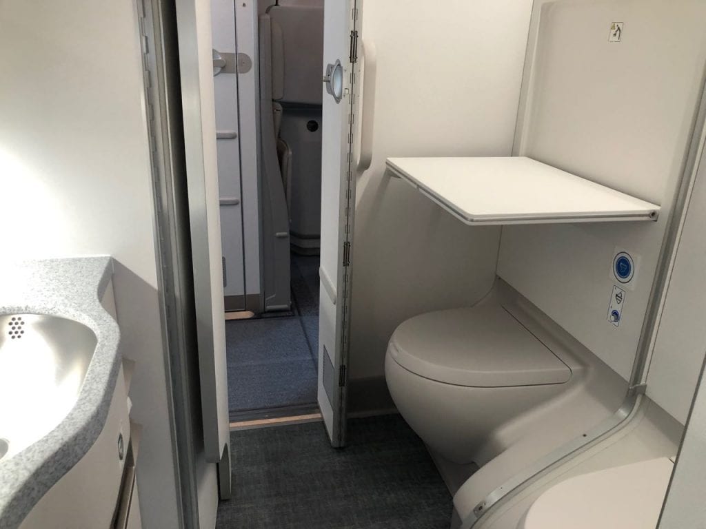 accessible toilet and baby change table Fiji Airways A350