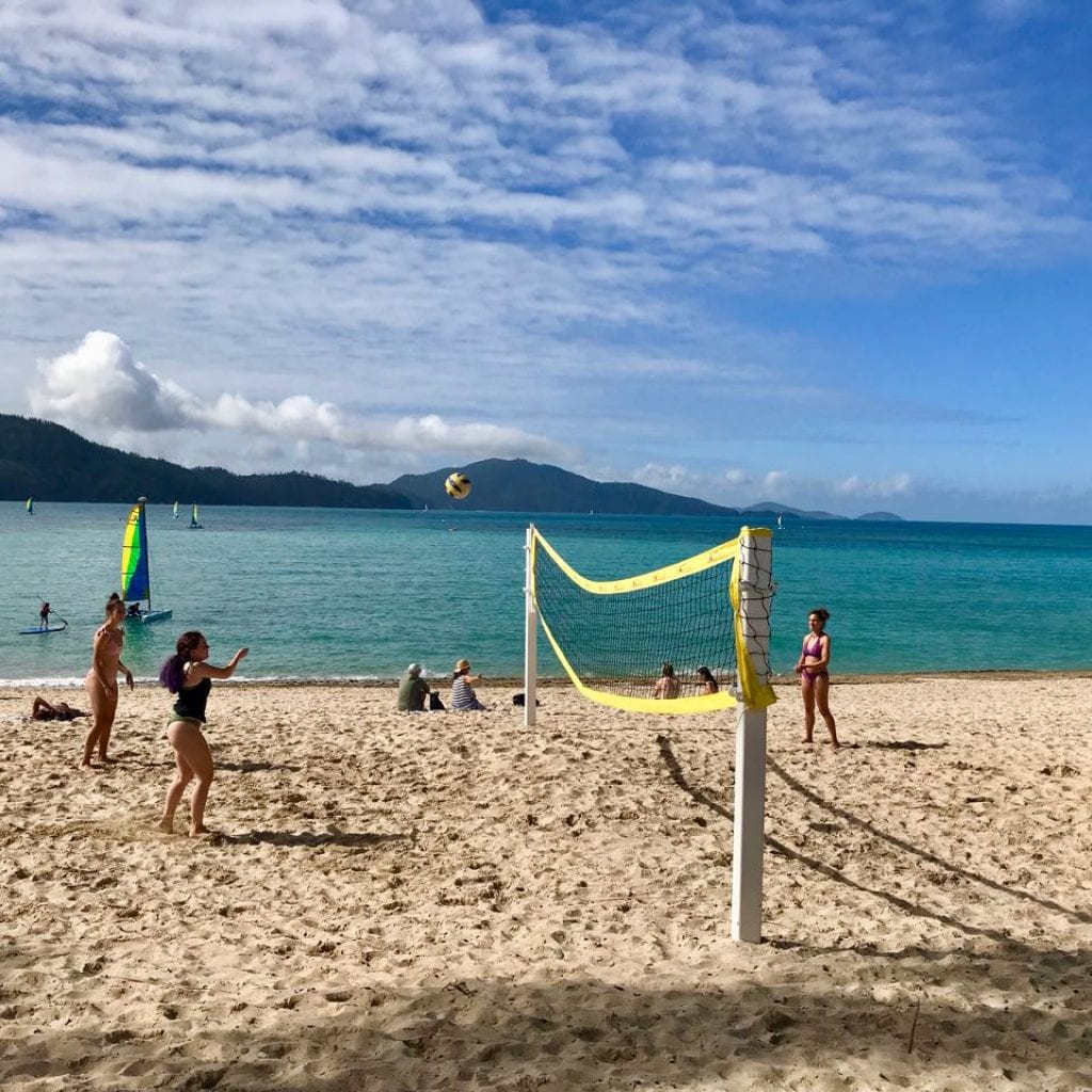 beach volleyball on Catseye Beach, Hamilton Island