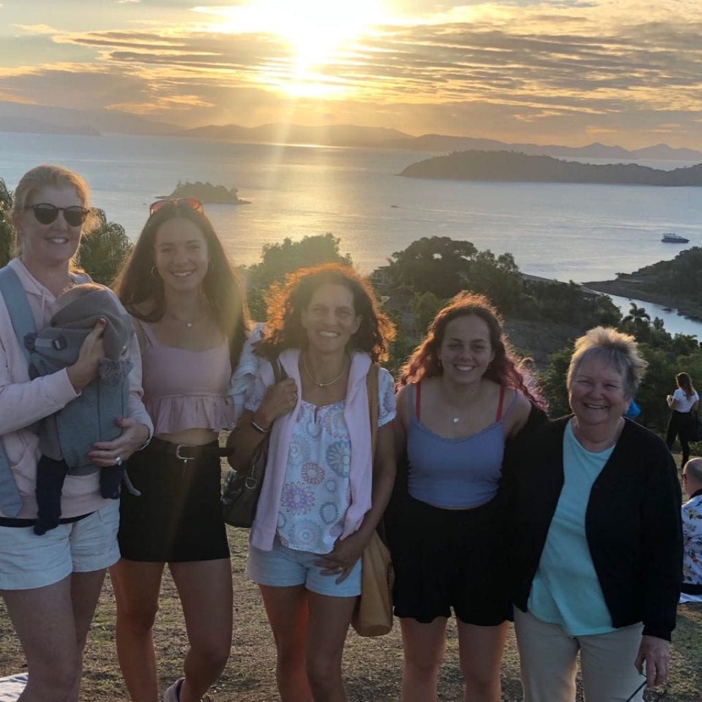 sunset over the water at One Tree Hill, Hamilton Island