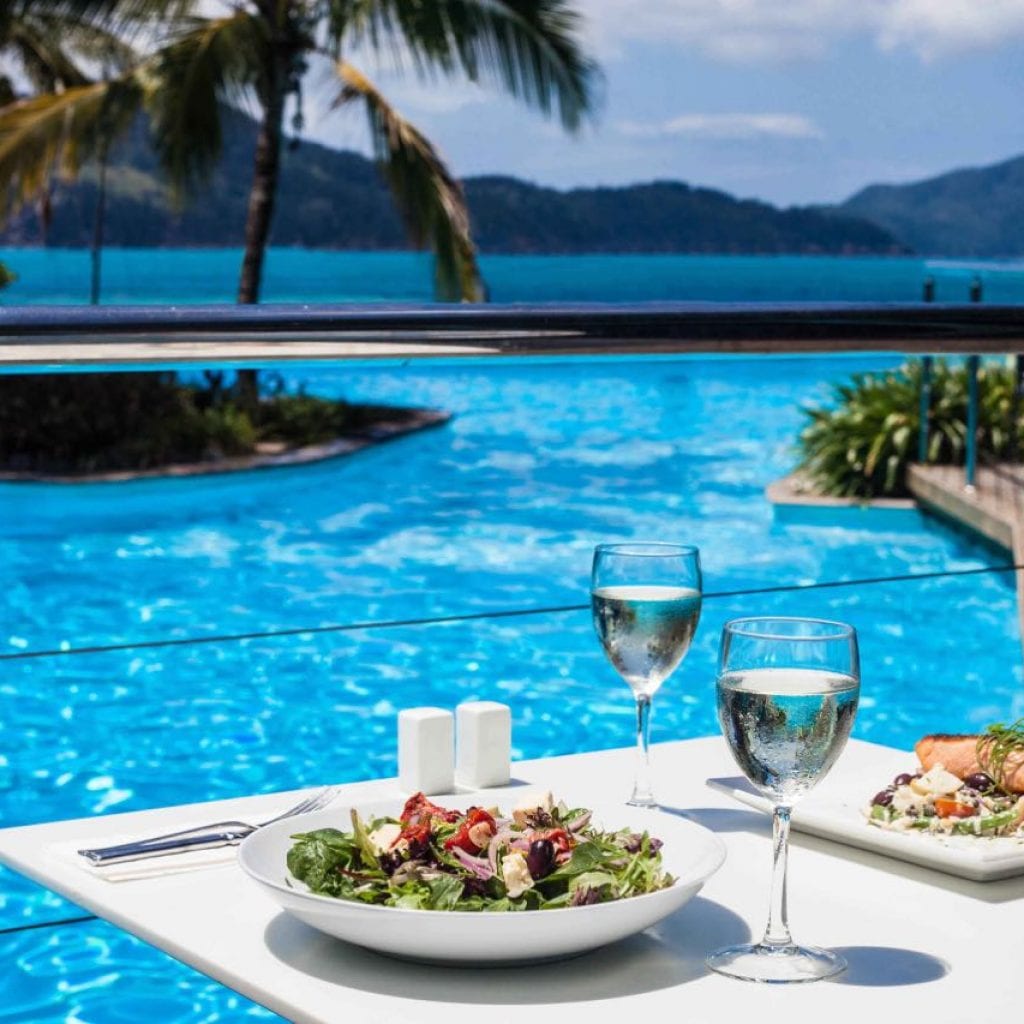 dining at Sails, Hamilton Island