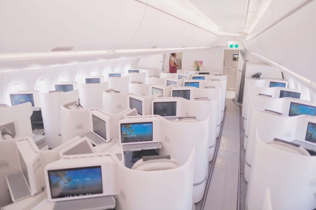 business class cabin Fiji Airways