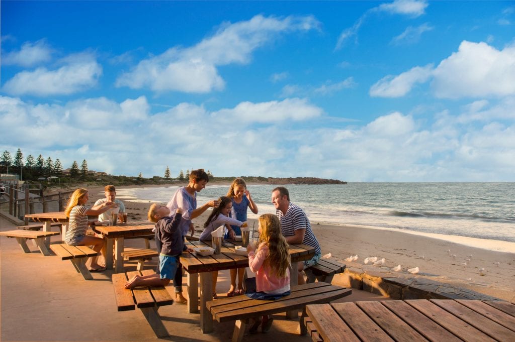 Grab a bite to eat from the famous Flying Fish Cafe. Credit: South Australian Tourism Commission/ Adam Bruzzone