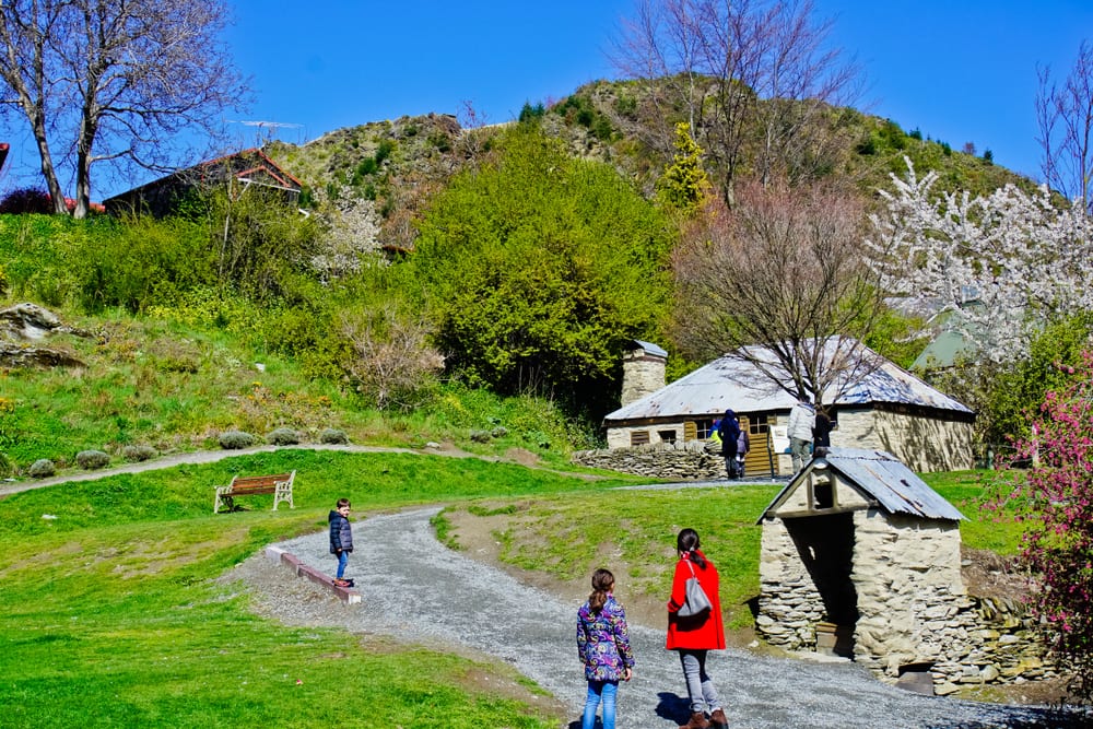 Ah Lum’s store and toilet in historic Chinese settlement during gold rush in year 1867-8 in Arrowtown New Zealand