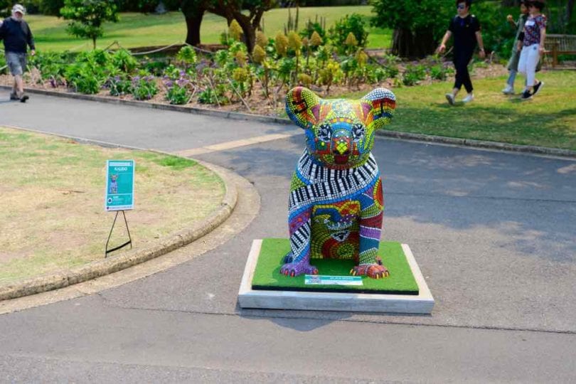Koala Sculpture from "Hello Koalas" Trail for Raising awareness about the plight of the koala at Royal Botanic Gardens 